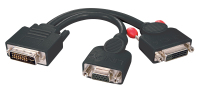 Lindy 41218 Videokabel-Adapter 0,2 m DVI-D DVI-D + VGA (D-Sub) Schwarz