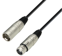 adam hall 3 Star câble audio 1 m XLR (3-pin) Noir, Argent