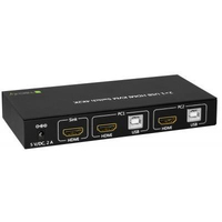 Techly IDATA-KVM-HDMI2U Tastatur/Video/Maus (KVM)-Switch Schwarz