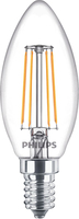 Philips Filament-Kerzenlampe, B35 E14, transparent, 40 W