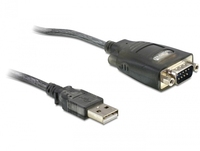DeLOCK 61364 kabel równoległy Czarny 1,1 m USB Typu-A DB-9
