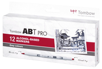 Tombow ABT Pro marcador 12 pieza(s) Gris