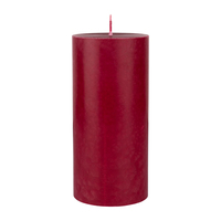 Duni 185731 candela di cera Rotondo Rosso 12 pz