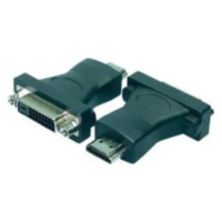 LogiLink HDMI to DVI Adapter HDMI 19-pin female DVI-D (24+1) male Nero