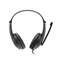 Canyon CNS-CHSU1B fejhallgató és headset Vezetékes Fejpánt Hívás/zene USB A típus Fekete