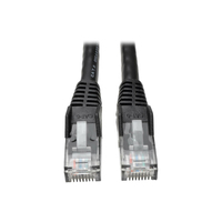 Tripp Lite N201-007-BK Cat6 Gigabit hakenloses, anvulkanisiertes (UTP) Ethernet-Kabel (RJ45 Stecker/Stecker), PoE, Schwarz, 2,13 m