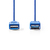 Nedis CCGP61010BU30 USB kábel 3 M USB 3.2 Gen 1 (3.1 Gen 1) USB A Kék