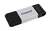 Kingston Technology DataTraveler 80 USB flash meghajtó 64 GB USB C-típus 3.2 Gen 1 (3.1 Gen 1) Fekete, Ezüst