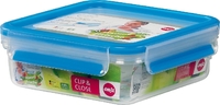 Emsa CLIP & CLOSE Frischhaltedose, quadratisch, Maße: 16,7 x 16,7 x 5,9 cm,