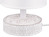 Moderne LED Keramik Tischleuchte Stofflampenschirm in Weiß, Ø13cm, Höhe 20cm