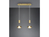 LED Pendelleuchte FRANKLIN höhenverstellbar 2-flammig in Messing, 55cm