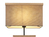 LED Stehleuchte mit Stoff Lampenschirm und Holzoptik, Höhe 155cm