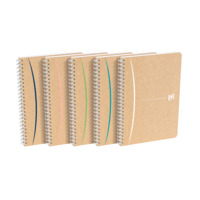 Oxford Touareg A5 Spiralbuch, liniert, 90 Blatt, SCRIBZEE Kompatibel, Optik Paper 100% recycled, sortiert