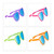 Relaxdays Partybrille, blaue XXL-Gläser, Kostümzubehör, Karneval, JGA, Sternchen, 25cm breit, Kunststoff, Versch. Farben