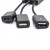 Câble adaptateur / concentrateur USB Type C vers 2x USB, 1x Micro USB