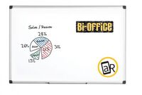 Bi-Office Maya Non Magnetic Melamine Whiteboard Aluminium Frame 1200x1200mm