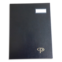 PERGAMY Parapheur 16 compartiments, couverture plastifiée en PVC Noir. Dimensions : 24 x 32 cm.