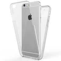 NALIA 360 Grad Handy Hülle für Apple iPhone 6 Plus 6S Plus, Full Cover Case Etui Schwarz
