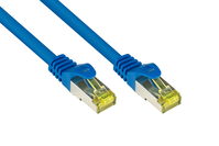 RJ45 Patchkabel mit Cat. 7 Rohkabel und Rastnasenschutz (RNS®), S/FTP, PiMF, halogenfrei, 500MHz, OF