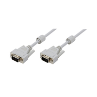 Anschlusskabel VGA Stecker an Stecker mit Ferritkern, grau, 3m, LogiLink® [CV0026]