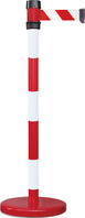 VISO BSK200RB #####Gurtabsperrpfosten Övvédő oszlop piros / fehér Öv piros és fehér csíkos (Ø x Ma) 50 mm x 980 mm