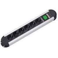 PRIMO 6xCEE7/3 1xswitch power 2m, CEE7/7 PRIMO, 1.75 m, 6 AC outlet(s), Black, Grey, 3680 W, 16 A, 71 mm Prese elettriche multiple