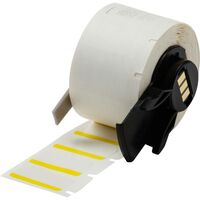 Polyester labels for BMP61/M611 Printer 25.40 mm x 12.70 mm M61-17-494-YL, White, Yellow, Polyester, Thermal transfer, Acrylic,Printer Labels