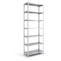 Bolt-together shelf unit, light duty, zinc plated