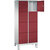 Armario de compartimentos EVOLO, con patas, 2 módulos, cada uno con 4 compartimentos, anchura de módulo 400 mm, gris luminoso / rojo rubí.
