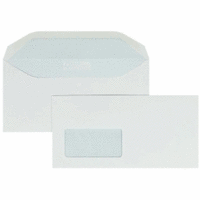Kuvertierhüllen DIN C6/5 115g/qm gummiert Sonderfenster VE=1000 Stück weiß