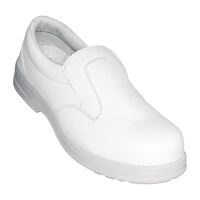 Lites Unisex Safety Slip On Shoes in White - Slip Resistant & Anti Static - 40
