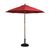 Bolero Round Parasol in Red with Ergonomic Pulley System - 2.37 x 2.5 M