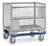 fetra® Paletten-Fahrgestelle, für Gitterboxen+Paletten, 1200 kg Tragkraft, Elastic-Vollgummi, 1200 x 1000 mm