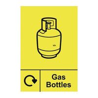 Gas bottles recycling sign