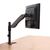 Full motion single arm flat screen monitor desk mount