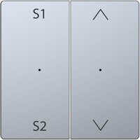 Wippen für Taster-Modul 2fach (Szene1/2, Auf/Ab), Edelstahl, System Design