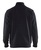 Sweater mit Half Zip 2 farbig schwarz/gelb - Rückansicht