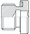 Zeichnung: Verschlussstopfen mit Elastomerdichtung, zylindrisches Gewinde
