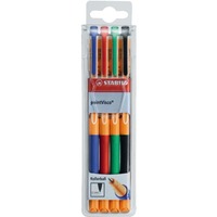 STABILO Gel-Tintenroller pointVisco®, Etui mit 4 Stiften, farbig sortiert