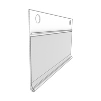 Shelf Edge Strip / Label Rail / Scanner Profile "DBH", for wire shelves and baskets | 26 mm transparent 0