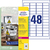 Wetterfeste Folien-Etiketten, A4, 45,7 x 21,2 mm, 8 Bogen/384 Etiketten, weiß