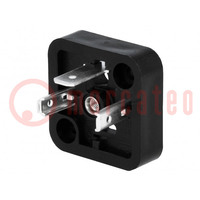Connector: valve connector; socket; form A; 18mm; male; PIN: 3; 1mm2