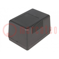 Enclosure: for power supplies; vented; X: 65.5mm; Y: 92mm; Z: 57mm