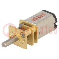 Motor: DC; with gearbox; HPCB; 6VDC; 1.5A; Shaft: D spring; 5: 1