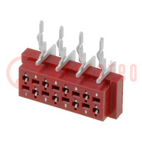 Wire-board; socket; female; PIN: 8; THT; on PCBs; 30V; 1A; -40÷105°C