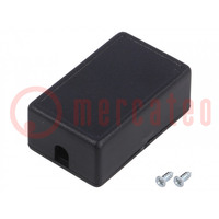 Enclosure: for power supplies; X: 28mm; Y: 45mm; Z: 18mm; ABS; black