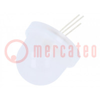 LED; 16mm; piros/zöld; 120°; Front: domború; 4÷4,2/3,1÷3,2V; kerek