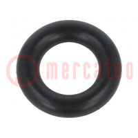 O-ring gasket; NBR rubber; Thk: 2mm; Øint: 5mm; black; -30÷100°C