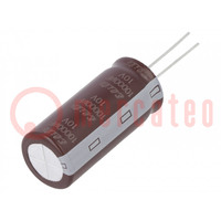 Kondenzátor: elektrolit; low ESR; THT; 10000uF; 10VDC; Ø18x40mm
