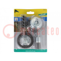 Brush; wire; 4pcs.